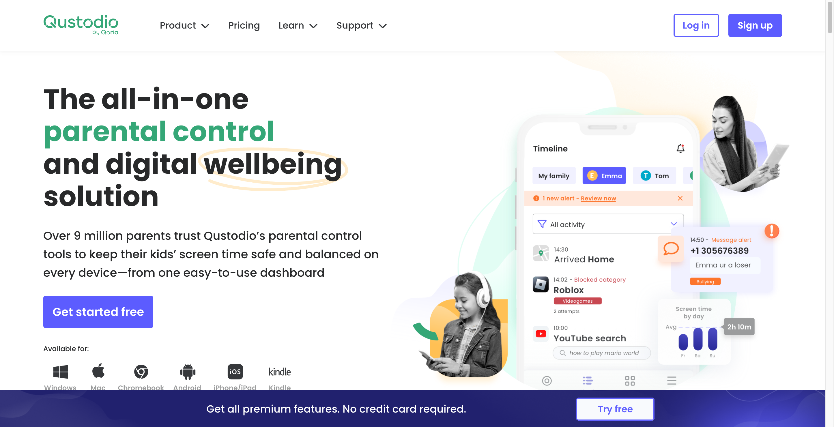 Qustodio interface